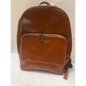 Herbalife Nutrition Backpack Unisex Large Cognac Brown Excellent Faux Leather